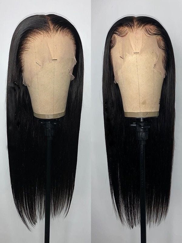 Straight transparent lace wig