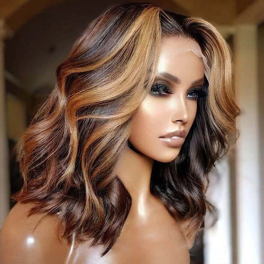 Highlight Bob Wavy Lace Wig