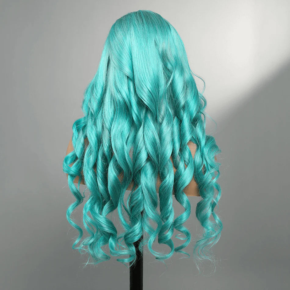 Turquoise blue lace wig body wave