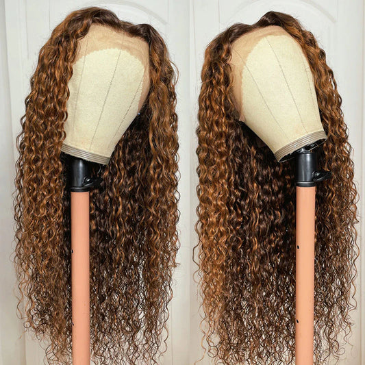 Honey Blonde Deep Wave Wig